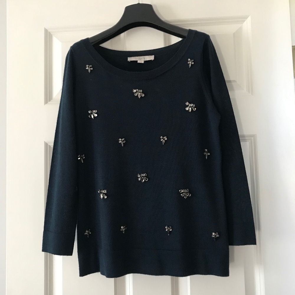 LOFT Embellished Sweater
